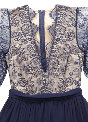 Темно-синя вечірня сукня кльош Forever Unique однотонна