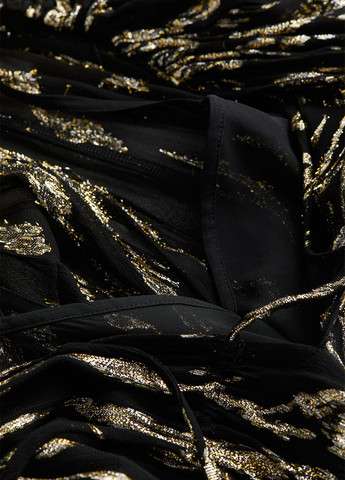 Черное вечернее, кэжуал платье H&M с абстрактным узором