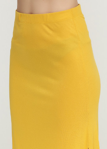 Желтая кэжуал однотонная юбка Terranova макси