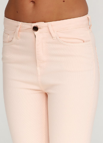 Персиковые джинсовые демисезонные зауженные брюки Uterque