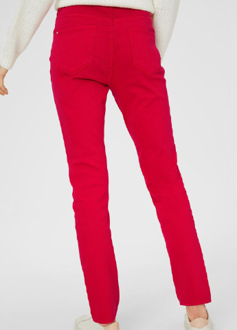Джинси C&A однотонні червоні джинсові бавовна