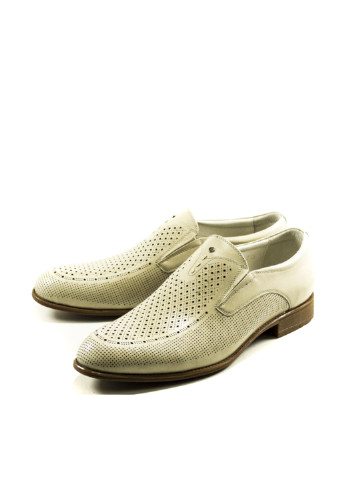 Кэжуал бежевые мужские итальянские туфли Basconi без шнурков