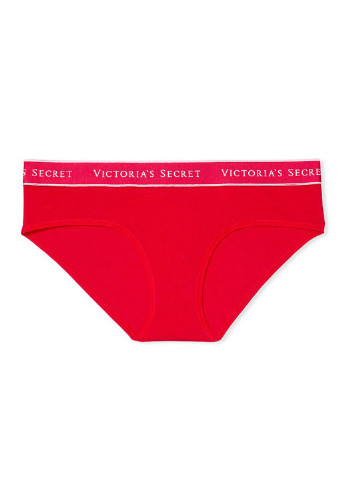 Трусики Victoria's Secret сліп логотипи червоні домашні бавовна, трикотаж