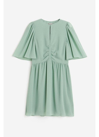 Мятное кэжуал платье H&M однотонное