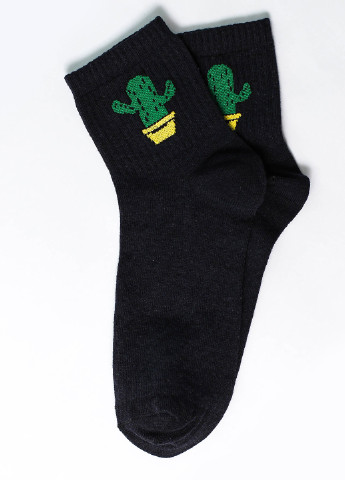 Шкарпетки Кактус темно синій Rock'n'socks чорні повсякденні