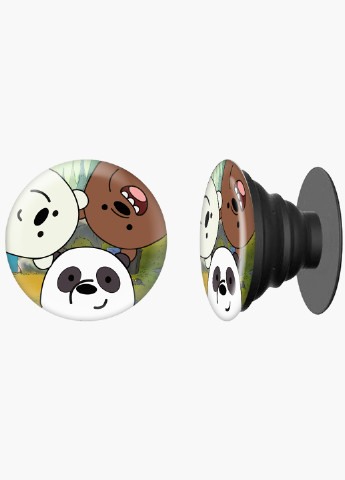 Попсокет (Popsockets) держатель для смартфона Вся правда о медведях (We Bare Bears) (8754-2669) Черный MobiPrint (216836462)
