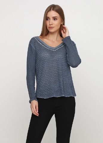 Синий демисезонный пуловер пуловер Italy Moda