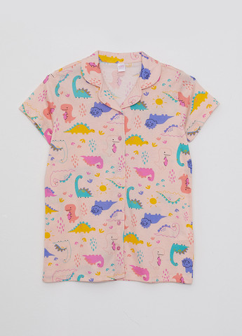 Светло-розовая всесезон пижама (футболка, шорты) футболка + шорты LC Waikiki