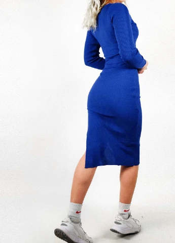 Синя кежуал сукня сукня светр PrettyLittleThing однотонна