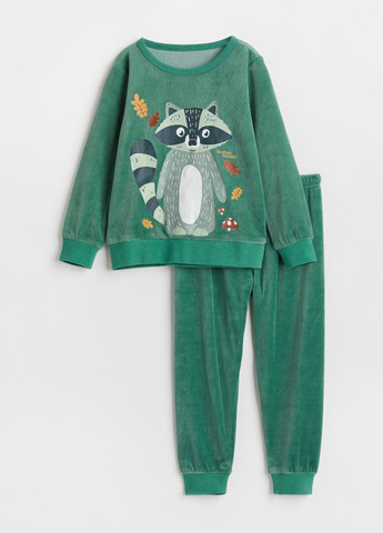 Зеленая всесезон пижама (свитшот, брюки) свитшот + брюки H&M