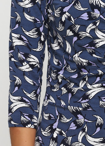 Темно-синее кэжуал платье а-силуэт Tom Tailor с абстрактным узором