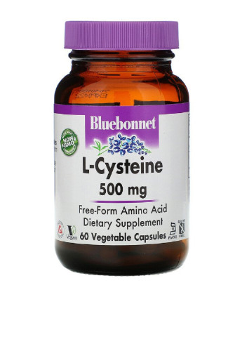 L-Цистеїн 500 мг, 60 (капс.) Bluebonnet Nutrition (251206102)