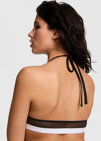 Чёрный триэнджел бюстгальтер Victoria's Secret без косточек полиамид