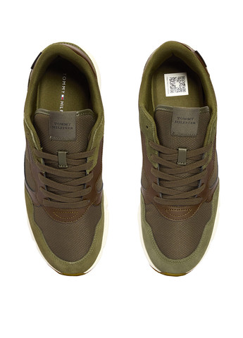 Оливковые всесезонные кроссовки Tommy Hilfiger