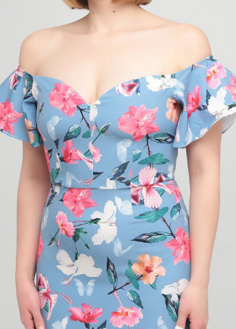 Комбінована кежуал сукня з квітковим принтом Paper Dolls