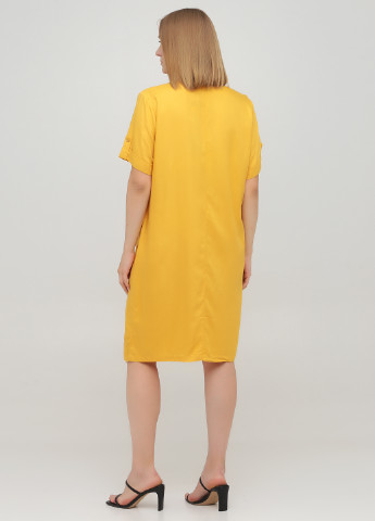 Желтое кэжуал платье Collection L однотонное