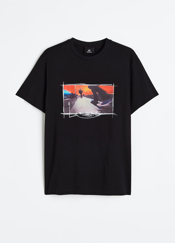 Черная футболка H&M