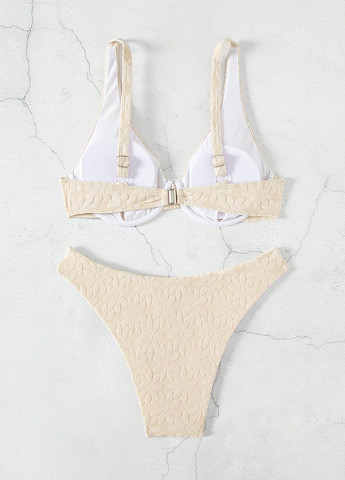 Кремовий літній купальник (ліф, трусики) роздільний SHEIN