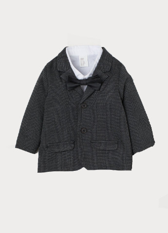 Серый демисезонный комплект (рубашка, пиджак, бабочка) H&M