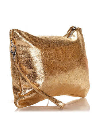 Клатч Genuine Leather однотонный золотой кэжуал