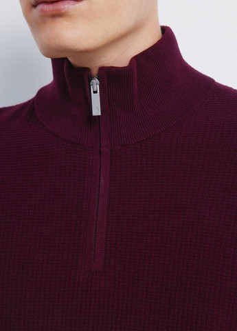 Бордовая футболка-поло для мужчин Springfield однотонная