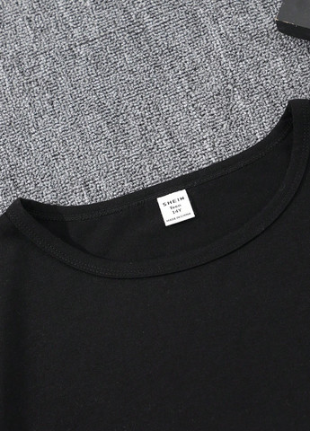 Чорна літня футболка SHEIN