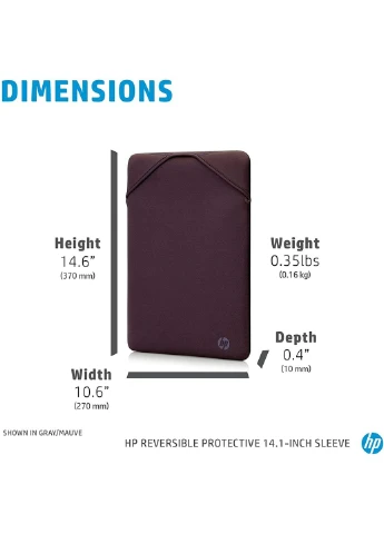 Чохол для ноутбука 14" Protective Reversible GRY/MVE Laptop Sleeve (2F2L6AA) HP (251880216)