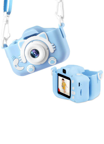 Силіконовий чохол та ремінець для цифрового дитячого фотоапарата KVR-001 блакитний (KVR-001-CS-BL) XoKo силиконовый чехол и ремешок для цифрового детского фотоаппарата xoko kvr-001 голубой (kvr-001-cs-bl) (286304923)