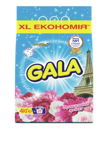 Порошок для для білих і кольорових тканин Французький аромат, 4 кг Gala (132543229)