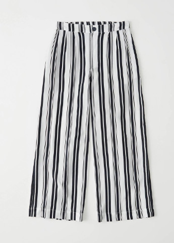 Черно-белые кэжуал демисезонные прямые брюки Abercrombie & Fitch