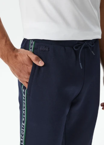 Темно-синие кэжуал, спортивные демисезонные джоггеры брюки Lacoste