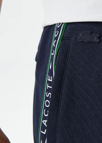 Темно-синие кэжуал, спортивные демисезонные джоггеры брюки Lacoste