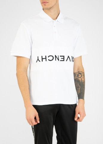 Белая мужская футболка поло Givenchy с логотипом