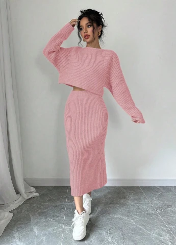 Костюм (джемпер, спідниця) SHEIN (345558475)