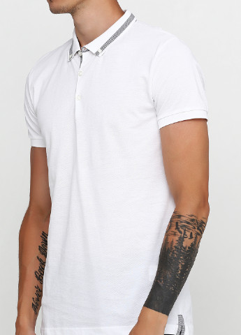 Белая футболка-поло для мужчин Hugo Boss однотонная