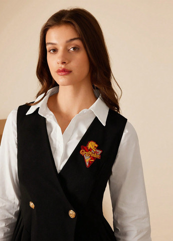 Черное кэжуал платье SHEIN однотонное