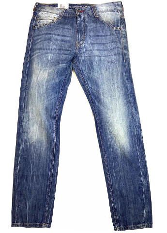 Голубые демисезонные зауженные джинсы Mustang