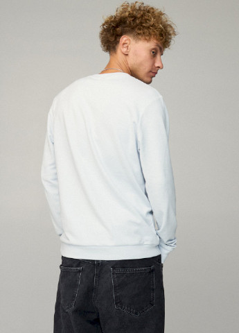 Светло-голубой свитшот мужской basic /no flis/ YAPPI (252258622)
