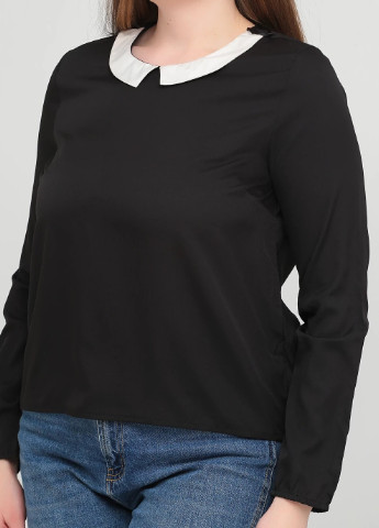 Чёрная демисезонная блуза No Brand