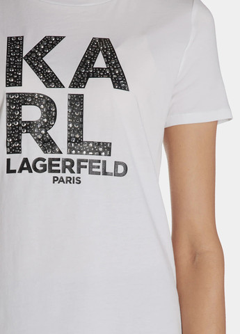 Біла літня футболка Karl Lagerfeld