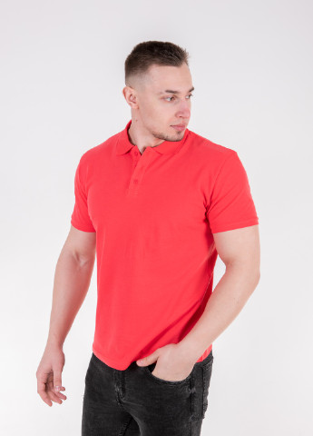 Коралловая футболка-футболка поло мужская для мужчин TvoePolo однотонная