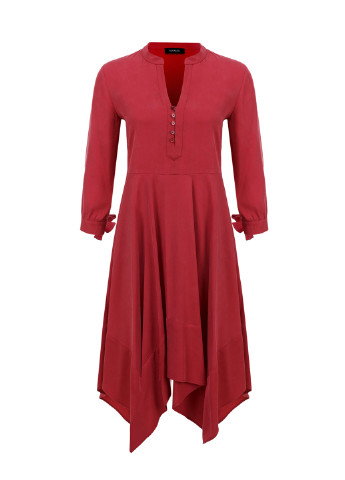 Красное кэжуал платье клеш MAX&Co однотонное