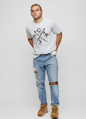 Сіра футболка чоловіча basic YAPPI