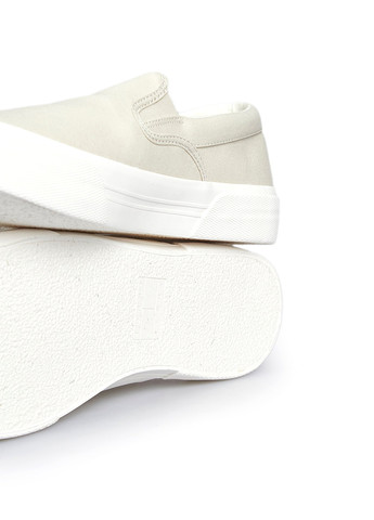 Бежевые слипоны Tommy Jeans с логотипом