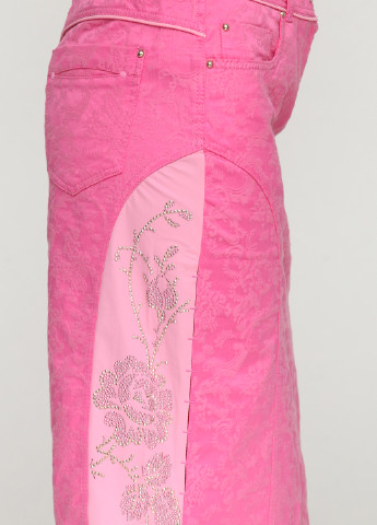 Розовая кэжуал фактурная юбка Sassofono со средней талией