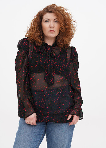 Черная демисезонная блуза Fiorella Rubino