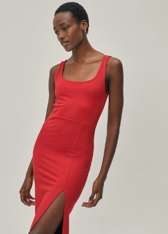 Красное кэжуал платье Nasty Gal однотонное