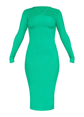 Зелена кежуал сукня футляр PrettyLittleThing однотонна