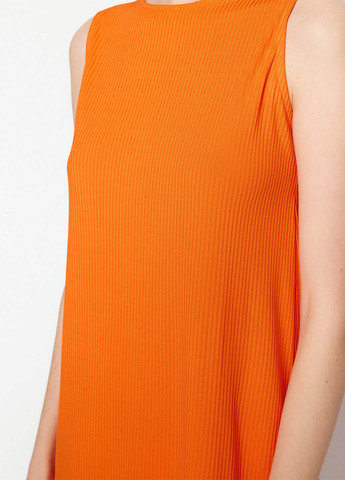 Помаранчева кежуал сукня Trendyol однотонна