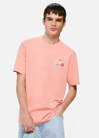 Персиковая футболка Springfield